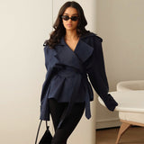 Fashion Waist-Controlled Long-Sleeved Coat