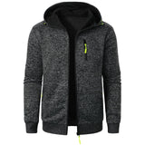 Men's Sports Fitness Casual Jacquard Hooded Jacket Knitted Cardigan