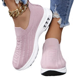 Plus Size Flying Woven Breathable Sports Shoes Women