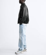 Men's Faux Leather Lapel Cotton Jacket – Black European & American Style