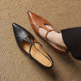 Korean Style T-buckle Strap Stiletto Heel Shoes For Four Seasons