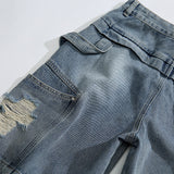 Men’s Denim Shorts - Multi-Pocket Ripped