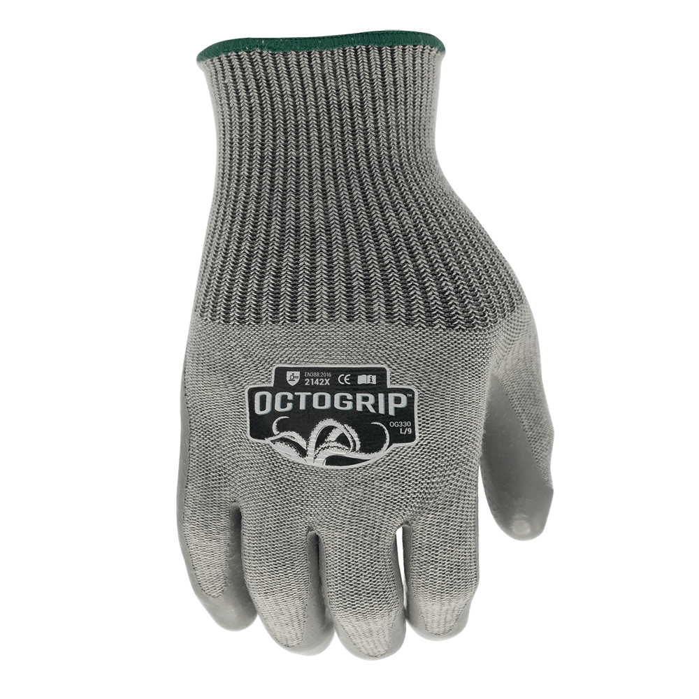 Octogrip OG330 Heavy Duty Latex Coated Palm Work Glove Grey XL