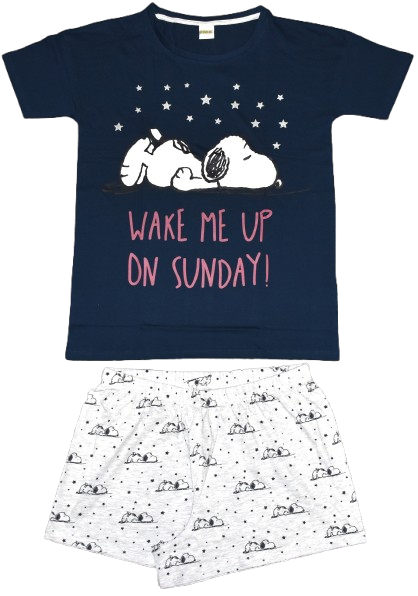 P1037 SNOOPY SHORTS TEEN/ADULT UK S - 8-10