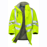 PULSAR P187 Hi-Vis Yellow Padded Waterproof Storm Coat