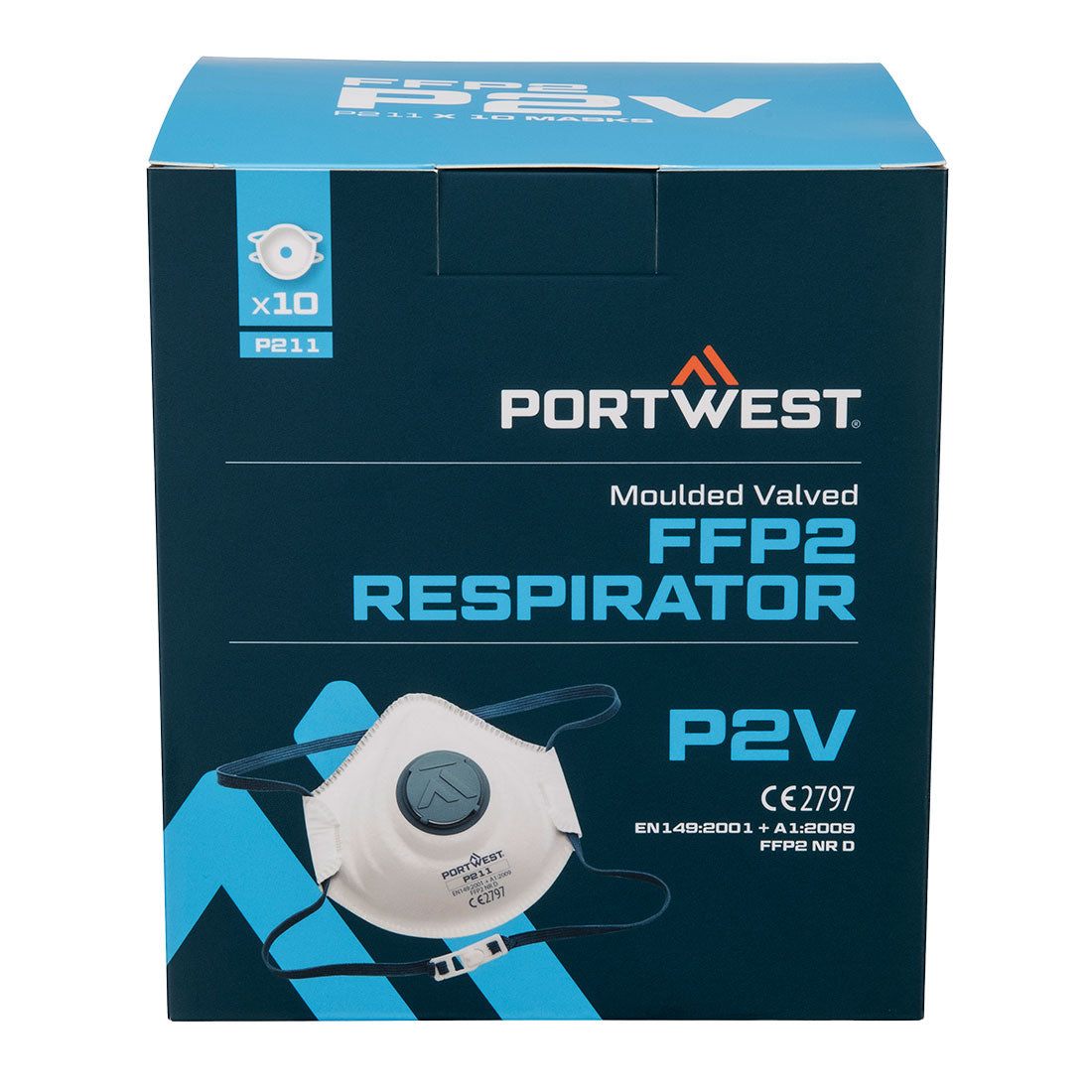 Portwest Moulded FFP2 Valved Respirator (Pk10)