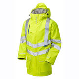 PULSAR P421 Hi-Vis Yellow Mesh Lined Waterproof Breathable Storm Coat