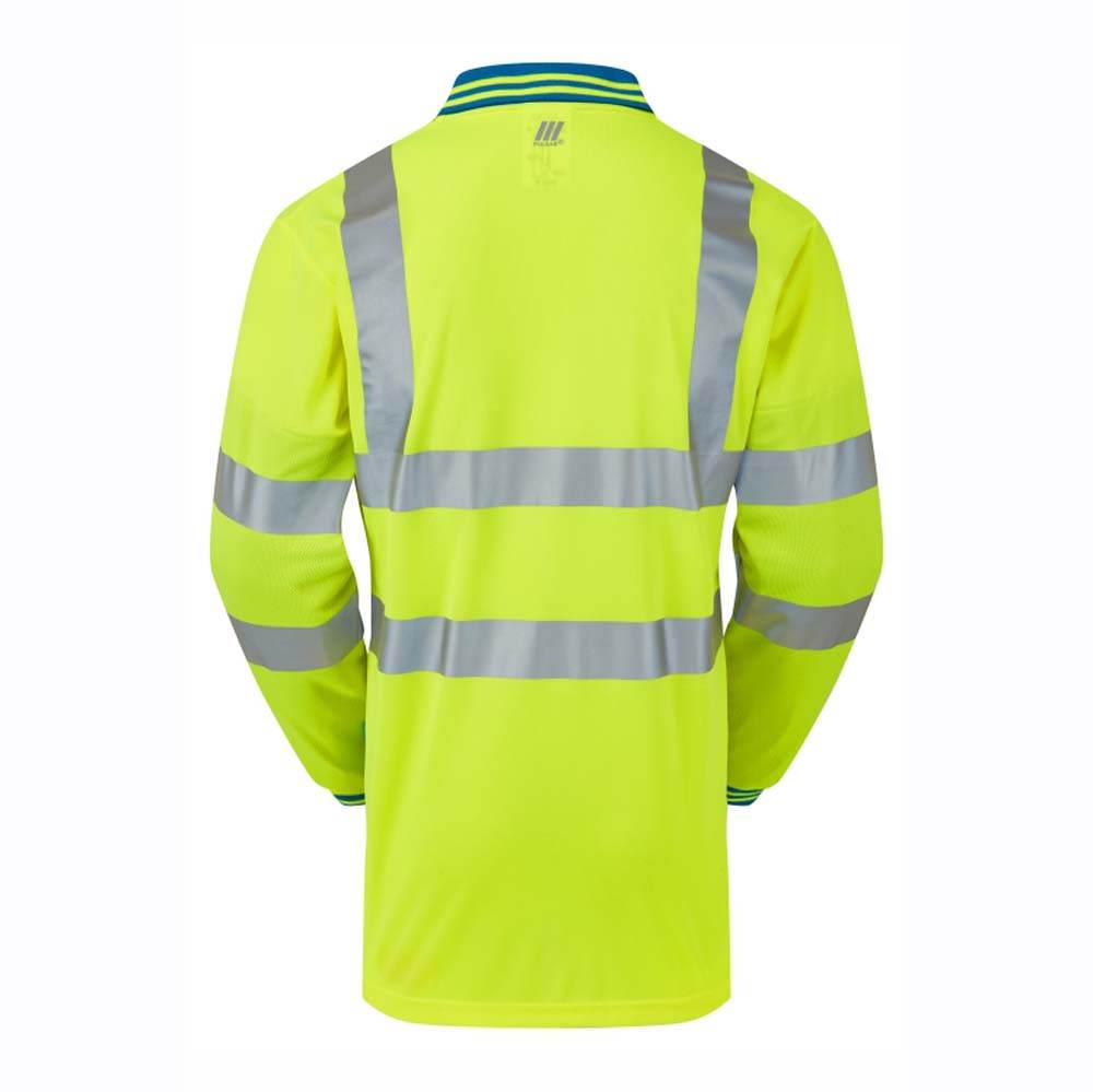 PULSAR P458 Hi-Vis Yellow Cut Resistant Sleeve Polo Shirt
