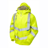 PULSAR P533 Hi-Vis Yellow Mesh Lined Waterproof Bomber Jacket