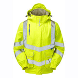 PULSAR P533 Hi-Vis Yellow Mesh Lined Waterproof Bomber Jacket
