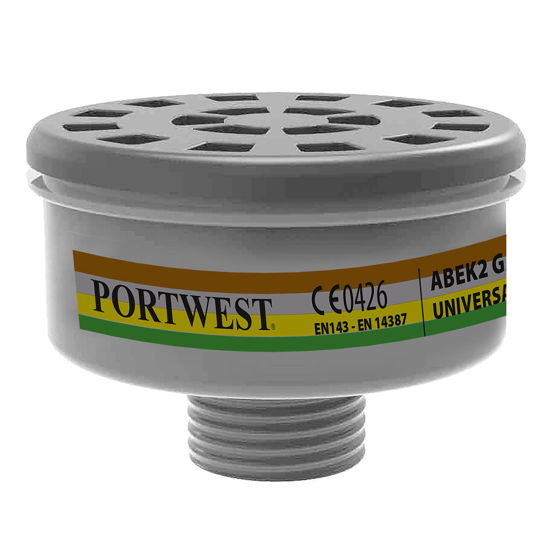 Portwest ABEK2 Gas Filter Universal Thread (Pk4)