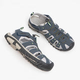 PDQ KEN Mens Sandals Navy Blue/Lime
