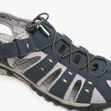PDQ KEN Mens Sandals Navy Blue/Lime