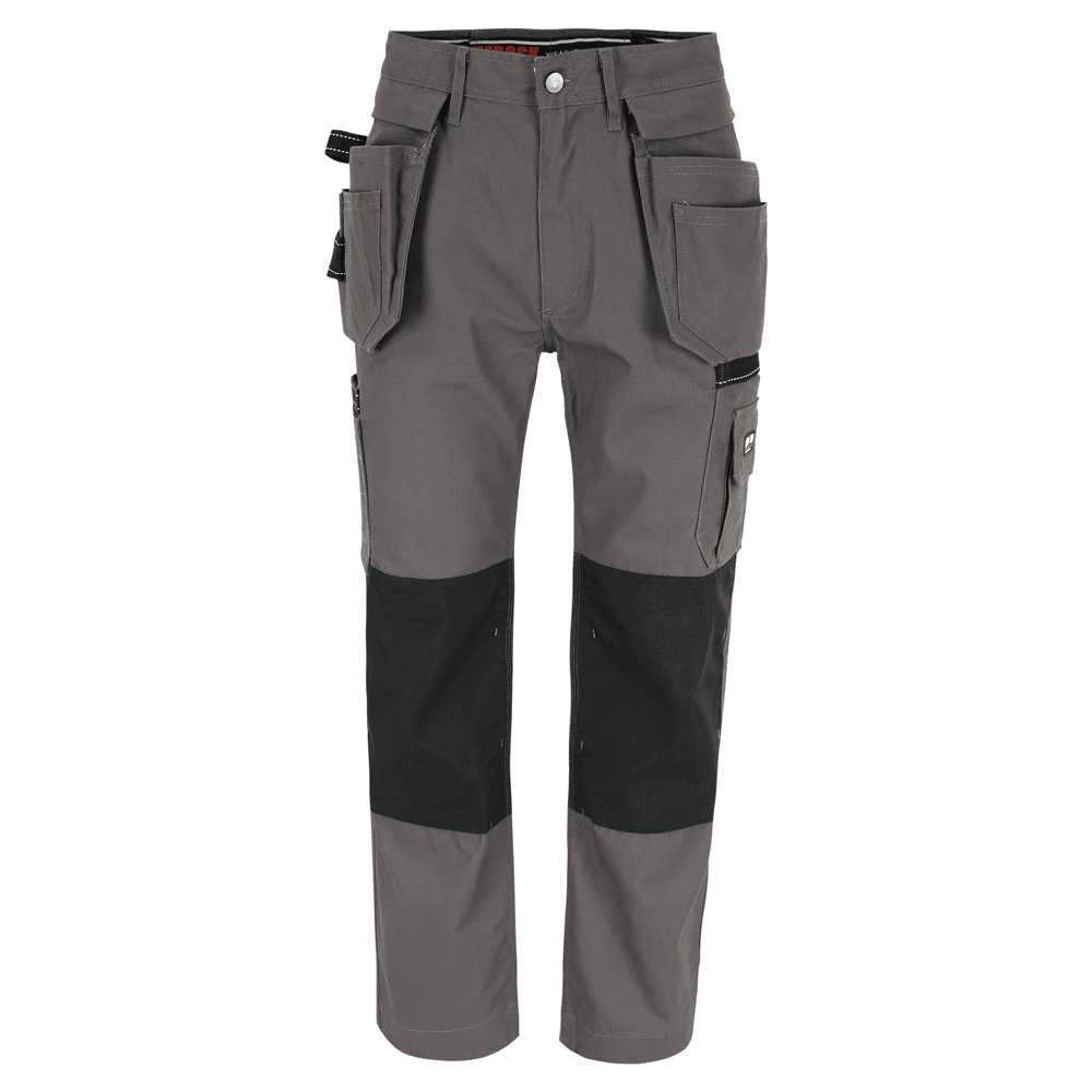 Herock Hercules Water-Repellent Kneepad Holster Pocket Trousers Grey / Black / 36" Waist/ 33" Leg