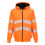 Portwest PW321 Hi-Vis Zipped Winter Hoodie