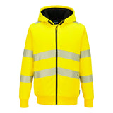 Portwest PW321 Hi-Vis Zipped Winter Hoodie