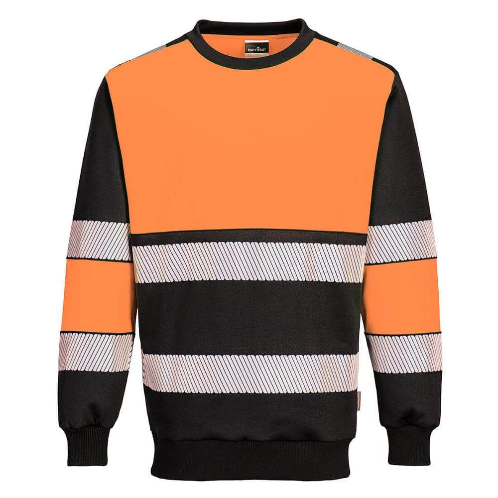 Portwest PW376 PW3 Hi-Vis Class 1 Crew Neck Sweatshirt