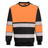 Portwest PW376 PW3 Hi-Vis Class 1 Crew Neck Sweatshirt
