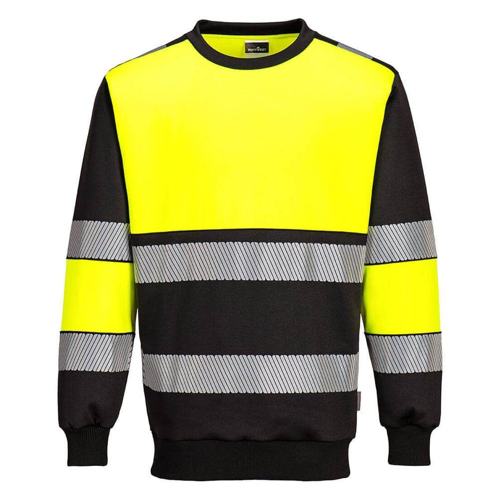 Portwest PW376 PW3 Hi-Vis Class 1 Crew Neck Sweatshirt