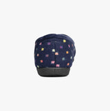 Padders ALBERTINE Womens Ballerina Slippers Navy Woven Spot