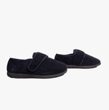 Padders OLIVER Mens Super Wide Touch Fasten Full Slippers Navy