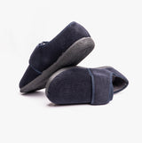 Padders OLIVER Mens Super Wide Touch Fasten Full Slippers Navy