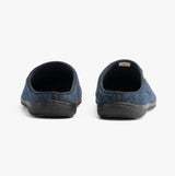 Padders FELIX Mens Mule Slippers Blue Felt