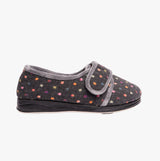 Padders REPOSE Womens (2E Fit) Full Slippers Charcoal