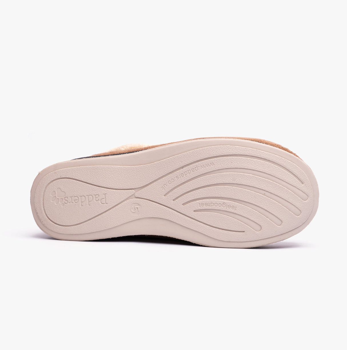 Padders REPOSE Womens (2E Fit) Full Slippers Camel