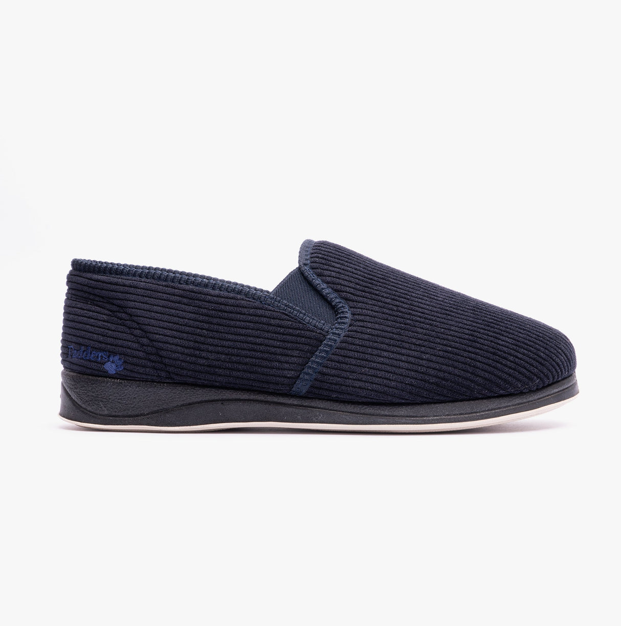 Padders ALBERT Mens (G Fit) Full Slippers Corduroy Navy