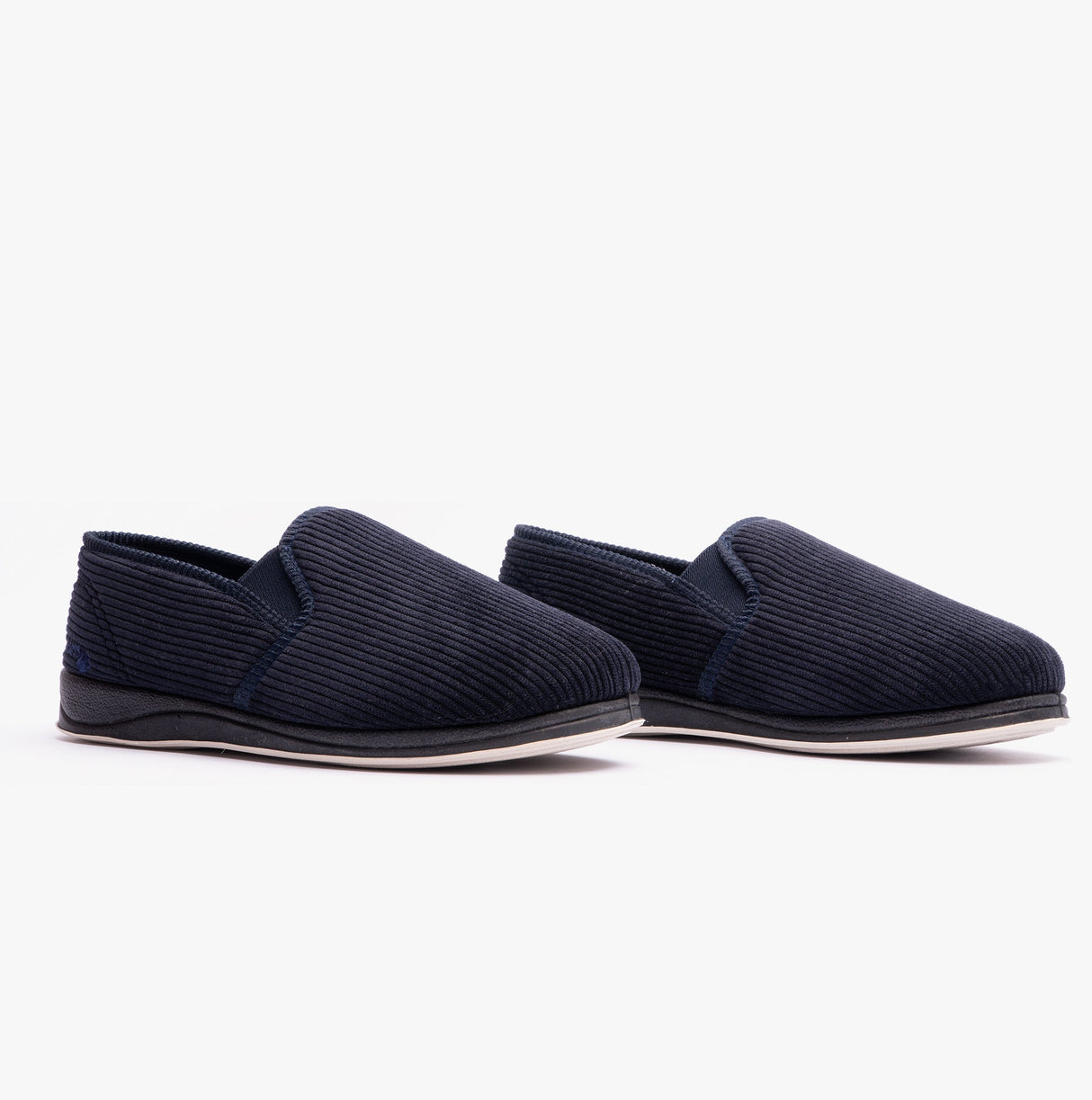 Padders ALBERT Mens (G Fit) Full Slippers Corduroy Navy
