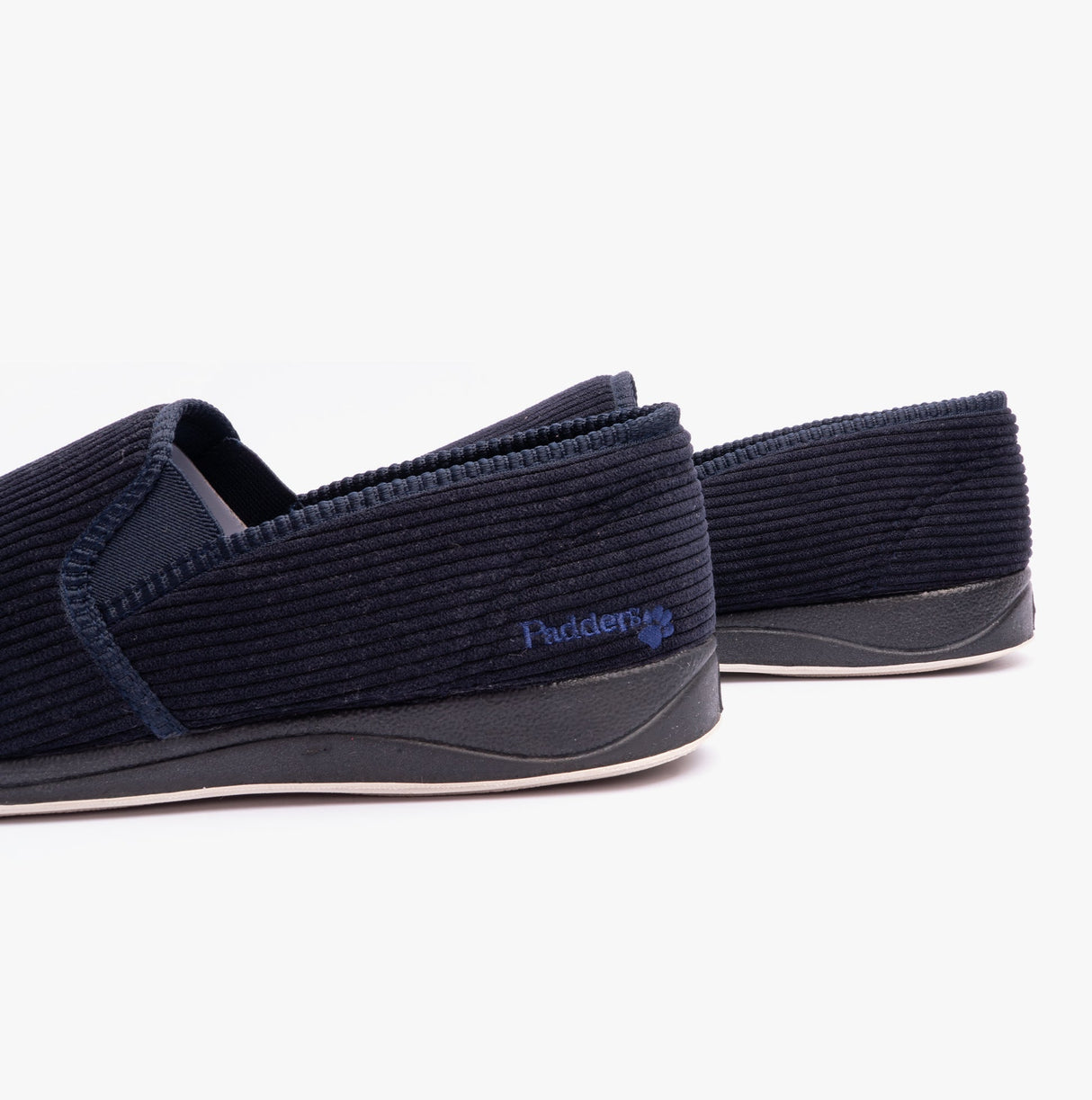 Padders ALBERT Mens (G Fit) Full Slippers Corduroy Navy