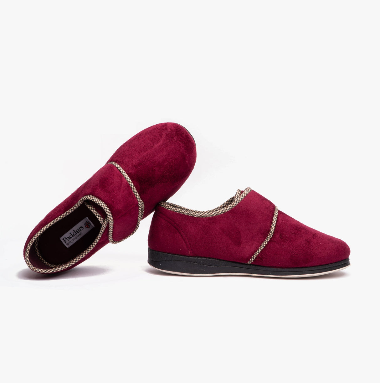 Padders HARRY (G Fit) Mens Slippers Burgundy