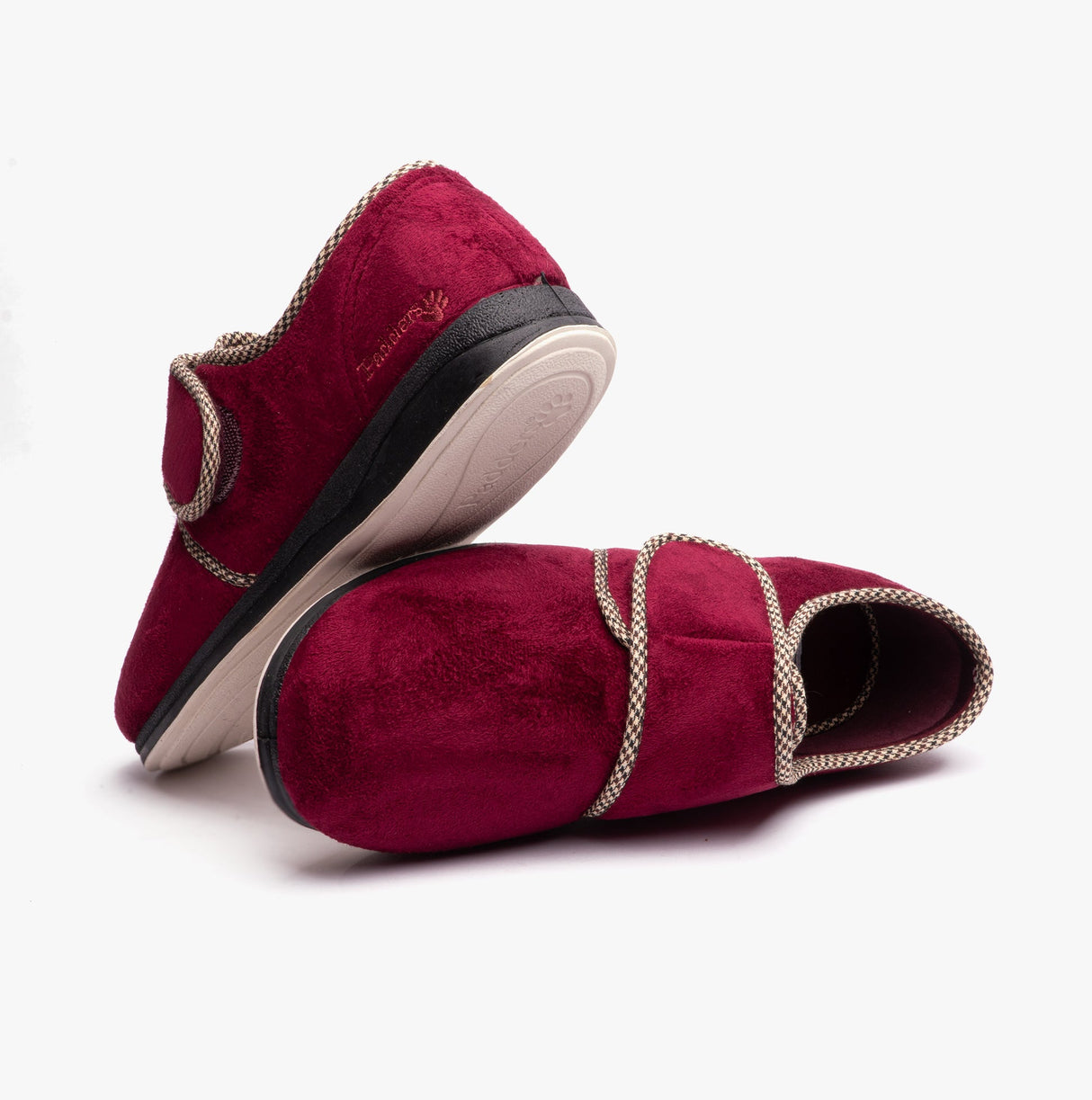 Padders HARRY (G Fit) Mens Slippers Burgundy