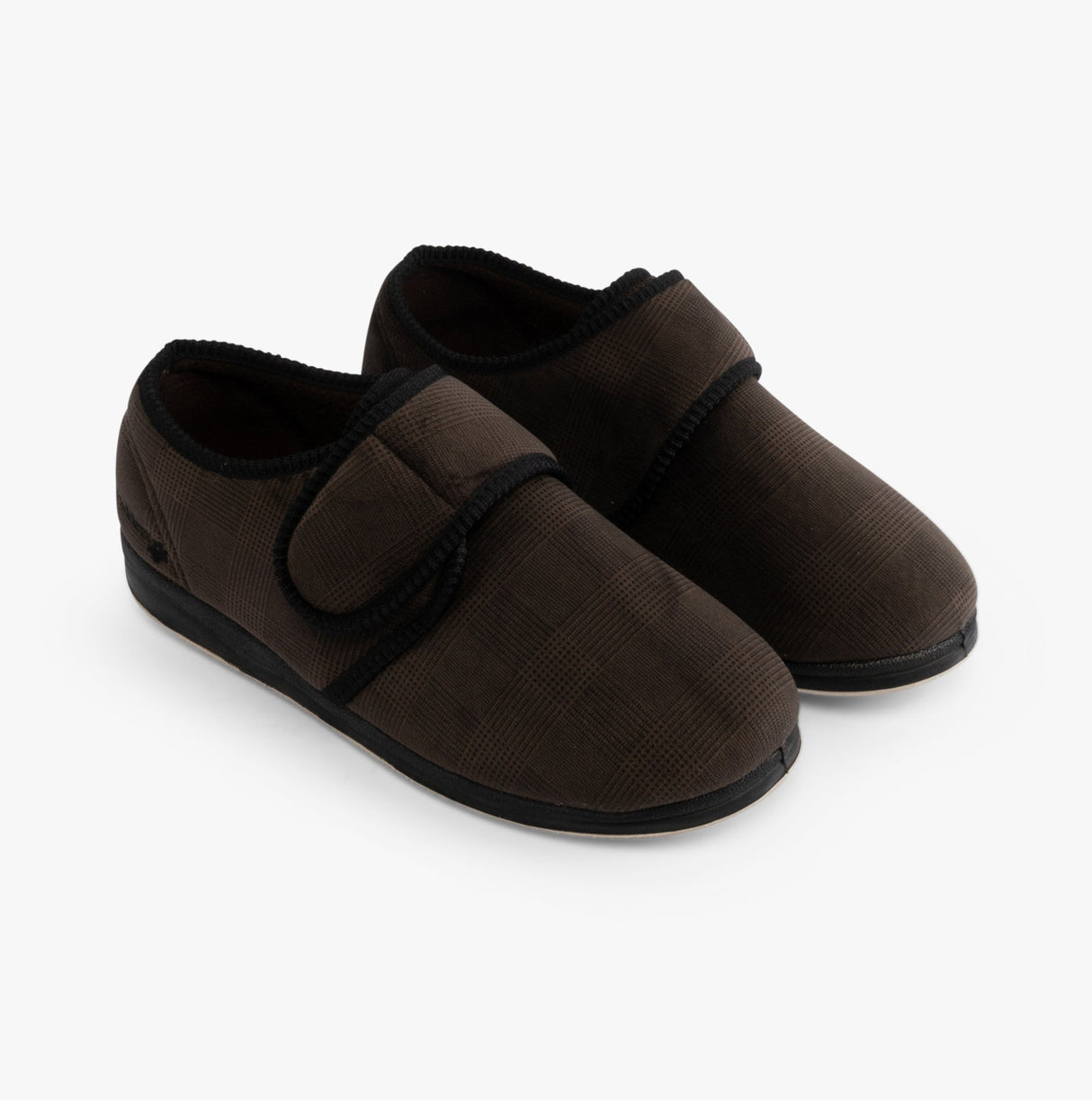 Padders CHARLES Mens (G Fit) Slippers Brown Checked