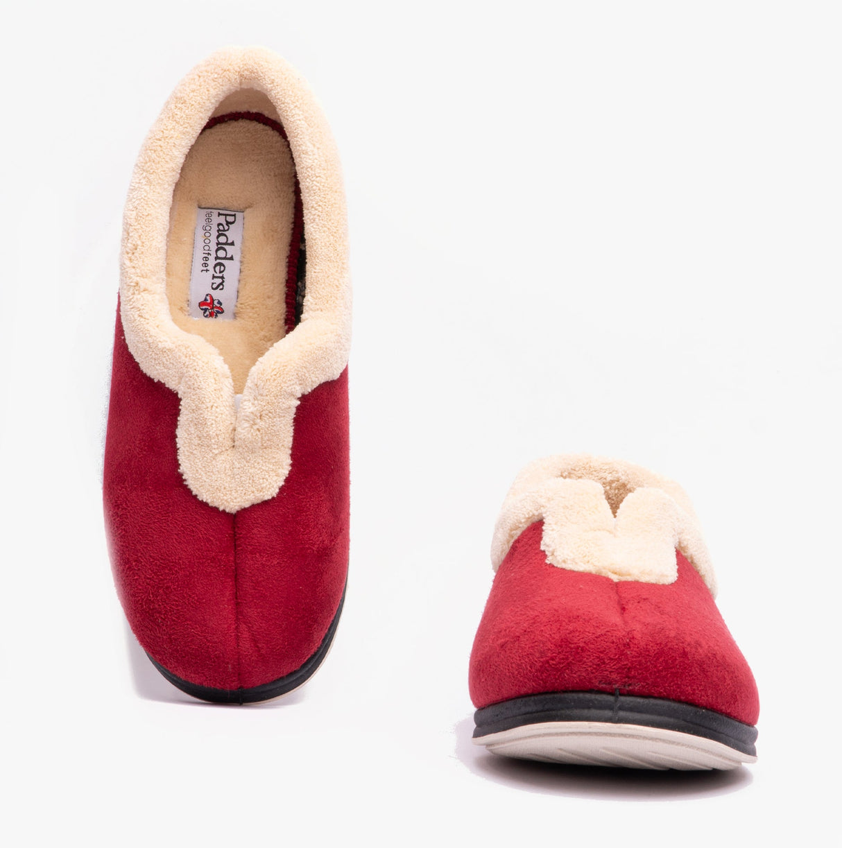 Padders CARMEN Womens (2E Fit) Full Slippers Red