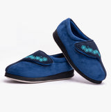 Padders HUG Womens (2E Fit) Touch Fasten Slippers Royal