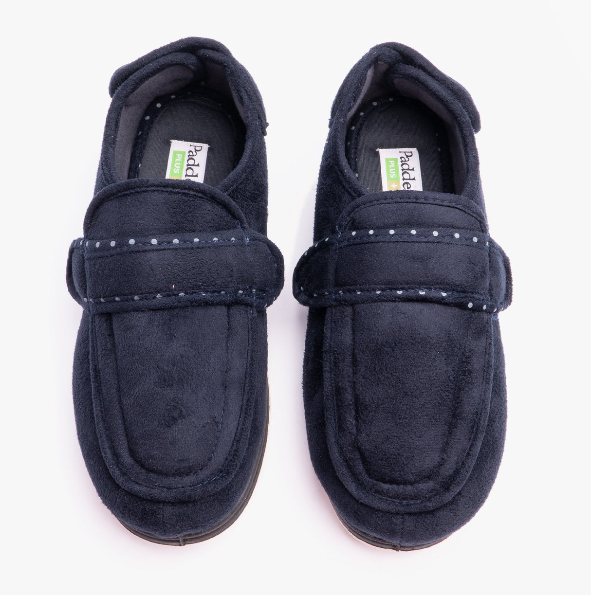 Padders ENFOLD Womens (2E Fit) Touch Fasten Full Slippers Navy