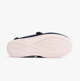 Padders ENFOLD Womens (2E Fit) Touch Fasten Full Slippers Navy