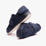 Padders WRAP Mens (G Fit) Easy Access Slippers Navy