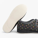Padders CAMILLA Womens (2E Fit) Touch Fasten Polka Dot Slippers Grey/Multi