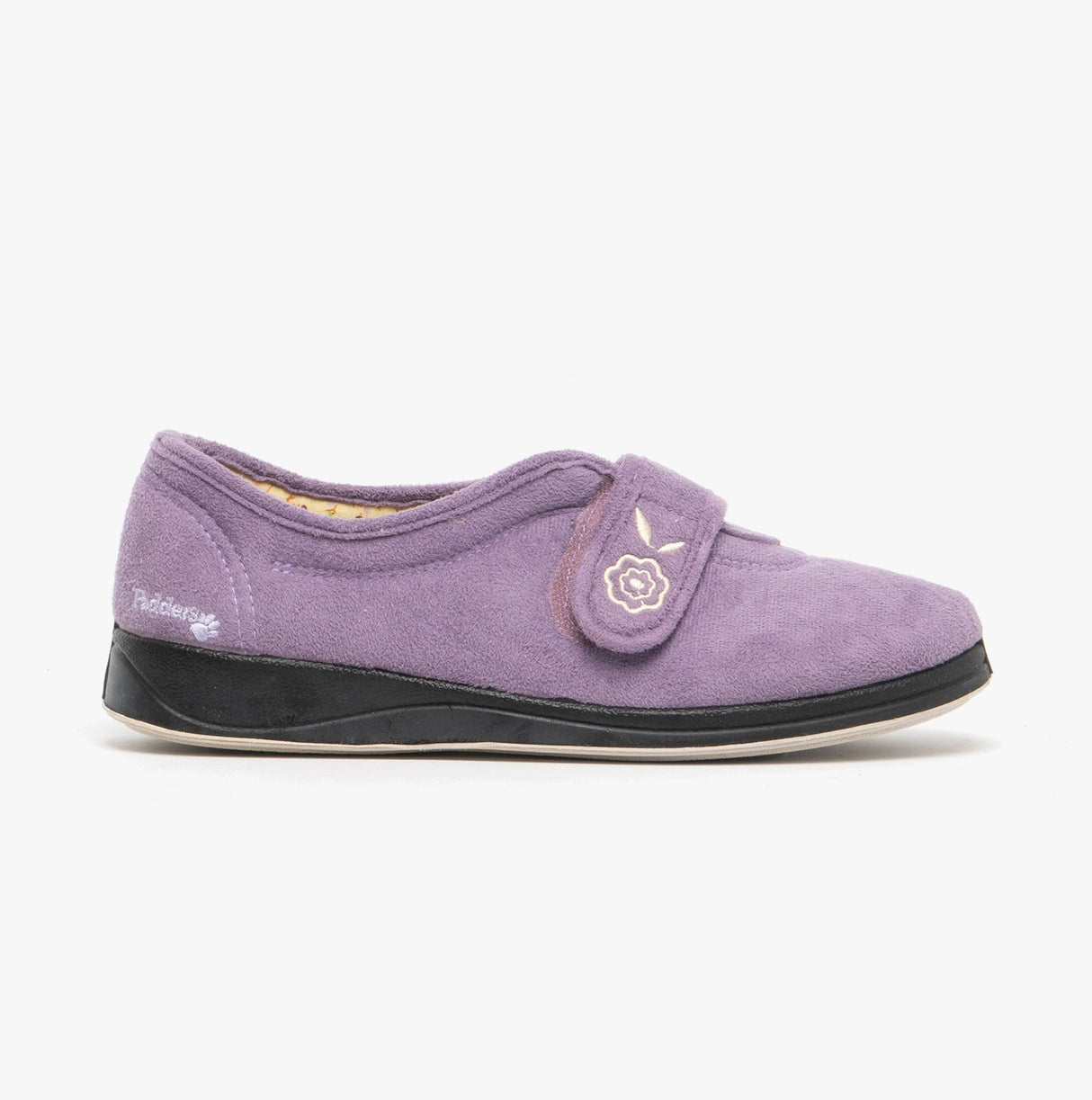 Padders CAMILLA Womens (2E Fit) Touch Fasten Slippers Lavender