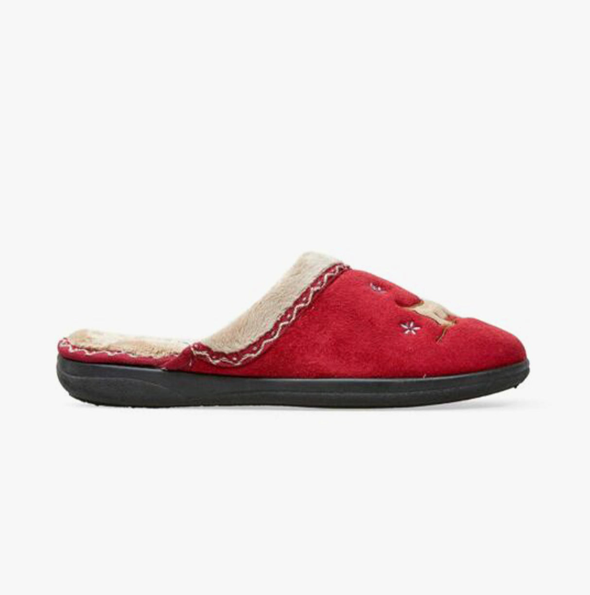 Padders SCOTTY Womens (2E Fit) Mule Slippers Red