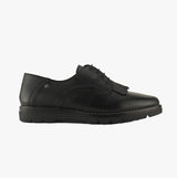 Pikolinos RIGA Womens Leather Flats Lace Up Shoes Black