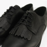 Pikolinos RIGA Womens Leather Flats Lace Up Shoes Black