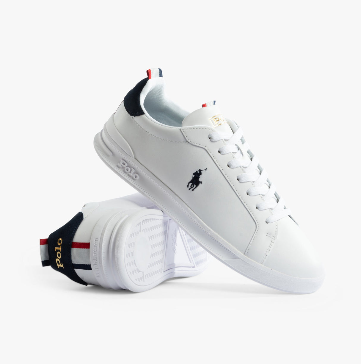 Polo Ralph Lauren HRT CT II Mens Trainers White/Navy/Red