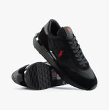 Polo Ralph Lauren TRAIN 89 Mens Trainers Triple Black/Red