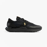 Polo Ralph Lauren Mens Train 89 V2 Lace Up Suede-Panelled Trainer Black