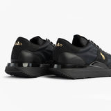 Polo Ralph Lauren Mens Train 89 V2 Lace Up Suede-Panelled Trainer Black