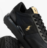 Polo Ralph Lauren Mens Train 89 V2 Lace Up Suede-Panelled Trainer Black